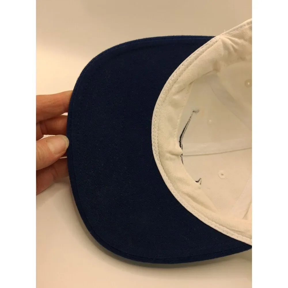 Nike Tennis Snapback White & Blue Hat 90s Preppy Sport